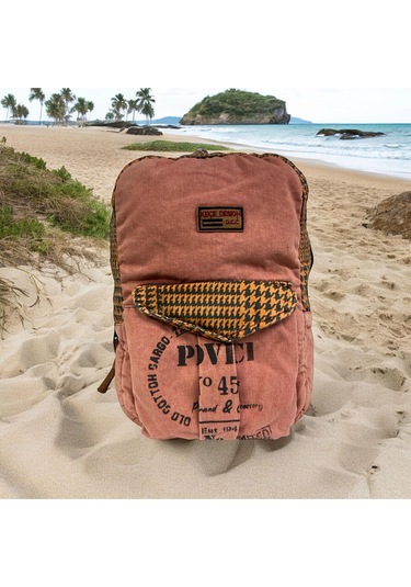 Kaliteli Vintage Tek Gözlü Disayn Sırt Gezi Çantası Kc Harley Bag 5097 Kırmızı