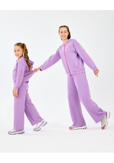 Skechers G Lw Fleece Full Zıp Sweatshirt Büyük Kız Çocuk Mor Sweatshirt Sk2520009-4009 Mor