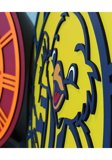 Kanarya Temalı Fenerbahçe Duvar Saati Dekoratif Taraftar Saa... Çok Rekli