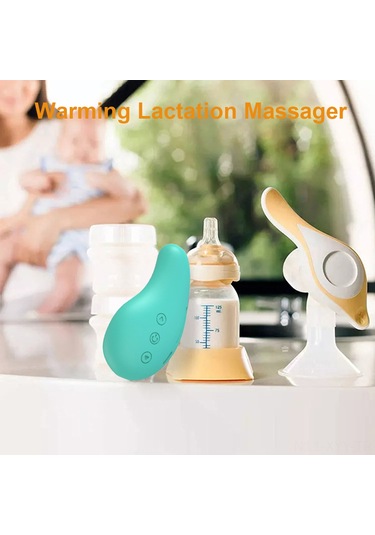 Yaleker Emzirme Masaj Aleti - 10 Titreşim Modlu Isıtmalı Silikon Göğüs Pompası