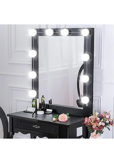 Profesyonel Makyaj Işığı 10 Led Ampul, Usb
