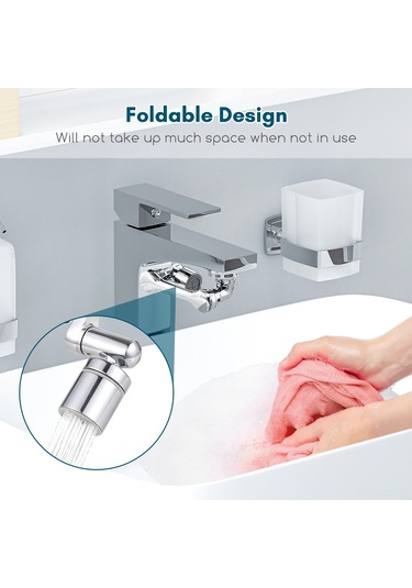 Youtek Aoresac 1440 Döner Musluk Uzatma Kolu - Çift Modlu Su Çıkışı, Kurulum Seti Dahil