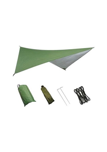 Pazly Çok Amaçlı Su Geçirmez Kamp Çadırı - Güneşlik, Yağmurluk, Piknik Örtüsü Yeşil Yeşil