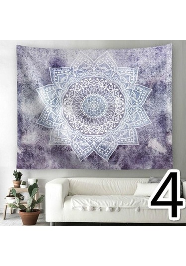 Novahub Degrade Mandala Dijital Baskılı Polyester Goblen, 150x100cm, Ev Ve Piknik Dekorasyonu 1