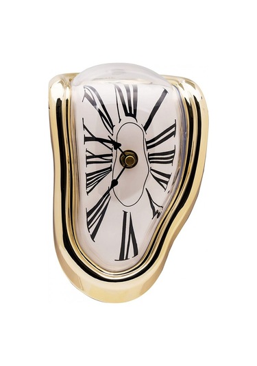 Dekoratif Saat Eriyen Saat - Gerçeküstü Masa Çerçevesi Masa Şık Eriyen Saat Ilham Verici Eğlenceli Ev Dekorasyonu Masa Saati En Iyi Doğum Günü Hediye Fikirleri Altın Renkli