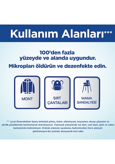 Lysol Pratik Yüzey Temizleyici, Koku Giderici, Dezenfektan Sprey Temizliği Esintisi 2 x 400 ML