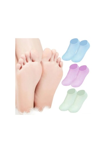 Skycity Esnek Silikon Nemlendirici Çorap Ve Ayak Kılıfı Yeşil, Mavi, Mor Her Ayak İçin Uygun Tek Boyut