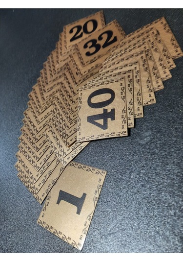 Kapı Numarası  5.5x6.5 Cm  Kendinden Yapışkanlı No:1 Den 40’A