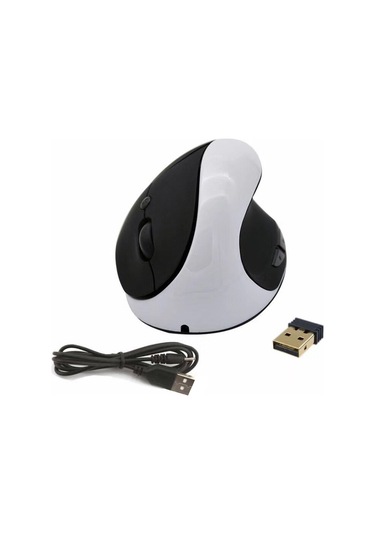 Wezone Kablosuz Dikey Ergonomik Fare - 800/1200/1600 Dpı, Hızlı Tepki, Pc Ve Laptop İçin Şarj Edilebilir Beyaz