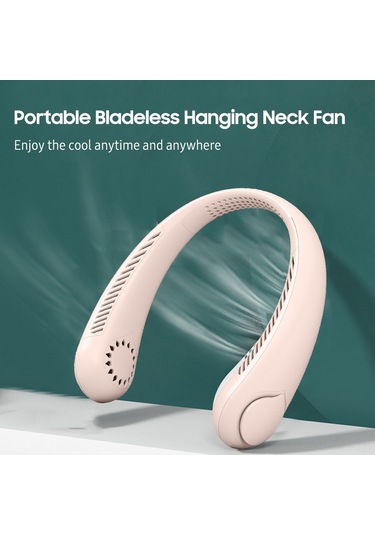 Neevoyu Pink Kolye Tipi Usb Şarjlı Elektrikli Fan - 3 Hızlı, 36db'dan Az Gürültü, 3-8 Saat Kullanim Süresi, Abs Malzeme, Li-poly Batarya