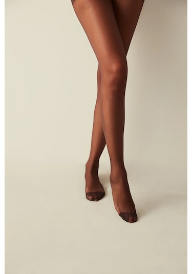 Penti Parlak Fit 15 Külotlu Çorap Kızıl Siyah