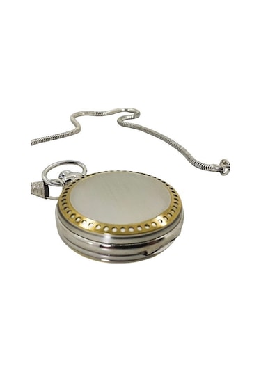 Kişiye Özel Ay Yıldız Kabartmalı Retro Köstekli Cep Saati