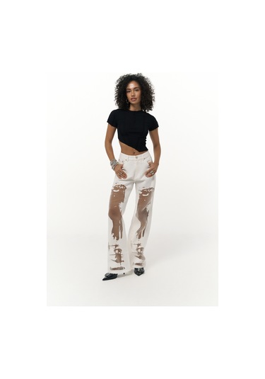 Norris Asimetrik Siyah Crop Siyah