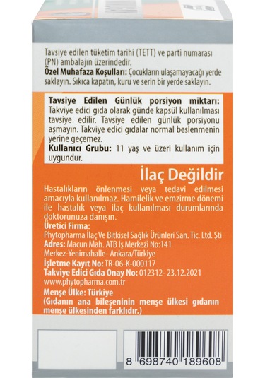 Phytodef Immugan Kuersetin Beta Glukan Kara Mürver 30 Kapsül