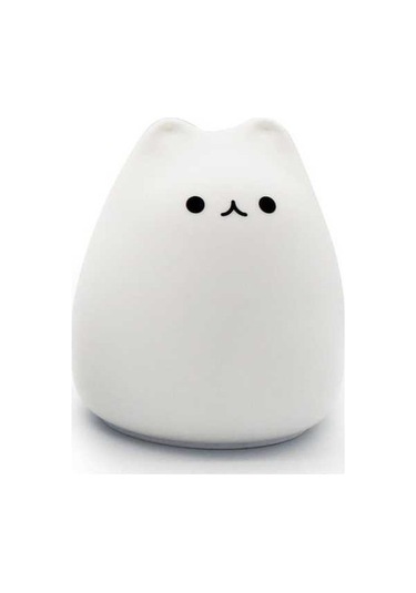 Pazly Silikon Renk Değiştiren Led Kedi Lambası Gece Işığı A Rx Beyaz Beyaz