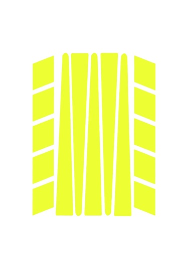 Şerit Şeklinde Floresan Sarı Sticker Çınar Extreme