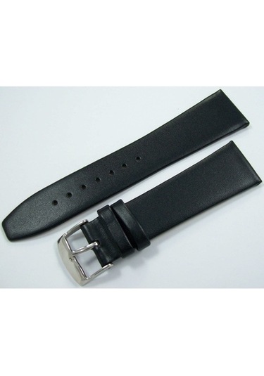 Bizon 22Mm Siyah Deri Saat Kayışı Dikişsiz Klasik Saat Kordonu Kü (325656177)