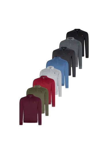 Sekizli Set V4007 Dewberry Erkek Sweatshırt-siyah-lacivert-antrasit-gri-bordo-indigo-haki-mor Siyah-lacivert-antrasit-gri-bordo-indigo-haki-mor