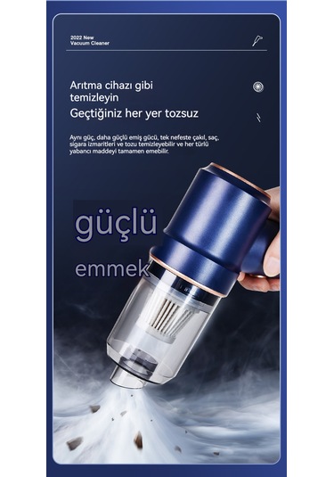 El Tipi Mini Ev Kablosuz Araç Süpürgesi-beyaz 05