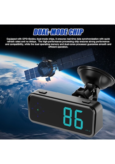 Reedark "gps Hud Gösterge: Renkli Led Ekran, Hız Uyarısı, Km/mph Geçişli Araç Hız Göstergesi"