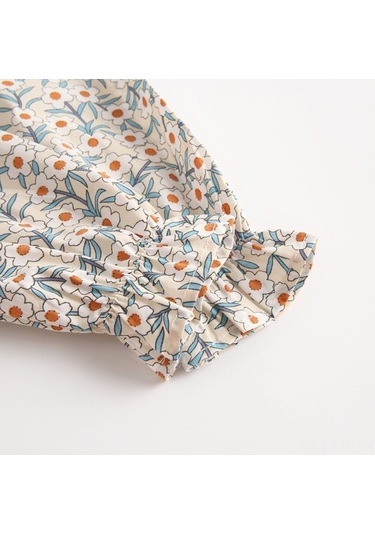 Novahub Çiçek Desenli Uzun Kollu Body - 18-24 Ay Yeşil Mufunye Bebek Elbisesi - Toksik İçermez, Dayanıklı, Rahat Giyim