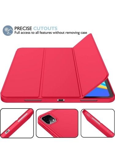 Apple Uyumlu iPad, Pro 12.9 3. Nesil Kılıf Kalem Bölmeli Smart Case A1876