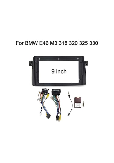 Bmw E46 Uyumlu 9 İnç Multimedya Çerçevesi Ve Soket