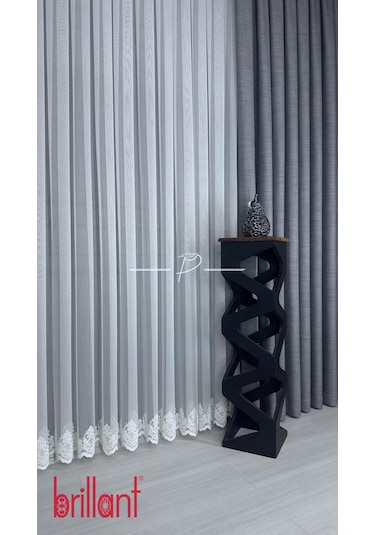 Tül Perde Brillant Marka Tt Zemin Etek İşleme Nil Desen Çok Renkli