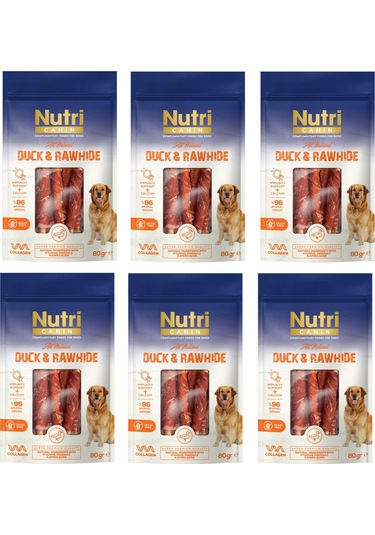 Nutri Canin Rawhide Ördekli Köpek Ödülü 80 Gr. X 6 Adet