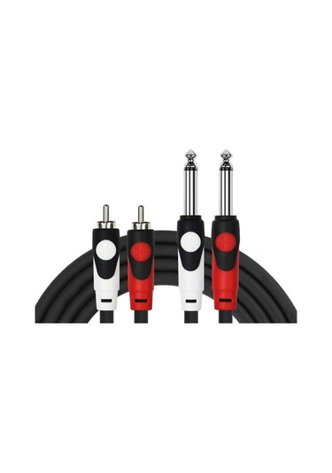 Kirlin 3Mt Patch Kablo (2X1-4" Mono - 2Xrca)