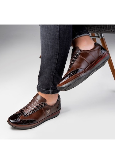 Blink Hakiki Deri Erkek Günlük Ayakkabı, İçi Kürklü Ayakkabı, Kışlık Kürklü Ayakkabı Kahverengi