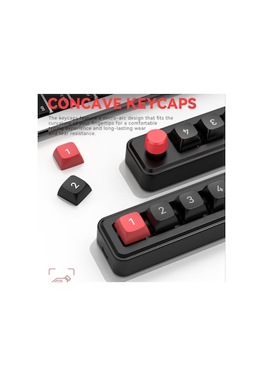 Mkespn 4-buton Makro Programlanabilir Mekanik Oyun Klavyesi Çift Usb-c Portlu Isı Değiştirilebilir Rgb Alt Işık 816b Beyaz