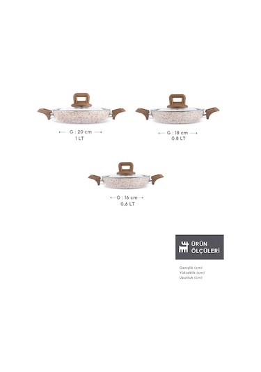 Karaca Biogranit Alice 6 Parça Sahan Set