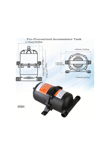 Motion003 1 Bilgisayar Rv Su Pompası Toplama Tankı Motorhome Karavan Seyahat Deniz İçin Önceden Şarjlı Abs Basınç Tankı Pil Olmadan İç Fonksiyonlu Pompa Aksesuarı