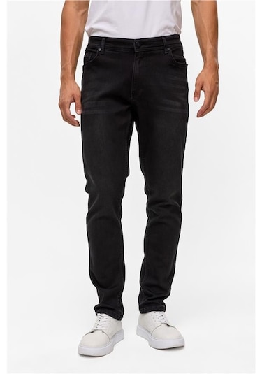 Süvari Siyah Slim Denim Pantolon Siyah
