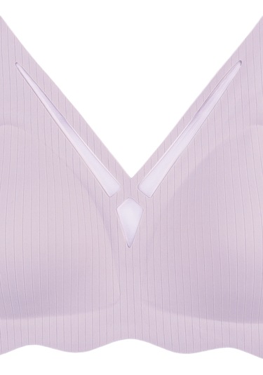 Balensiz Lazer Dikişsiz Dilim Detaylı Dekolteli Sütyen Pembe