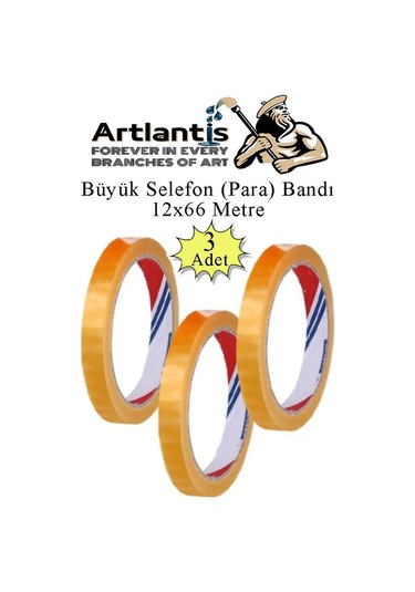 Büyük Bant Kesme Makinesi Kırmızı Ve 3 Adet 12x66 Metre Bant Masa Üstü Bant Makinesi Bant Kesici 1 Adet