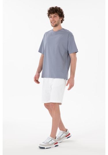 U.S. Polo Assn. Erkek Comfort Fit Bisiklet Yaka Mavi Merserize Basic Tişört 50313089-VR036 U.S. Polo Assn. Erkek Comfort Fit Bisiklet Yaka Mavi Merserize Basic Tişört 50313089-VR036