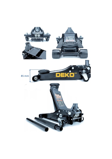 Deko Turkey 3ton Kaldırma Araç Garaj Krikosu 47cm Max Çift Piston