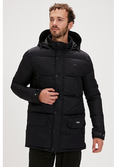 Bad Bear Colonel Puffer Coat Erkek Kaban Siyah S-Xxl 001