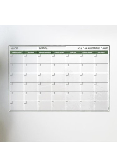 River World Manyetik Yapışkanlı Bir Aylık Program Planlayıcı Takvim 85x56 cm