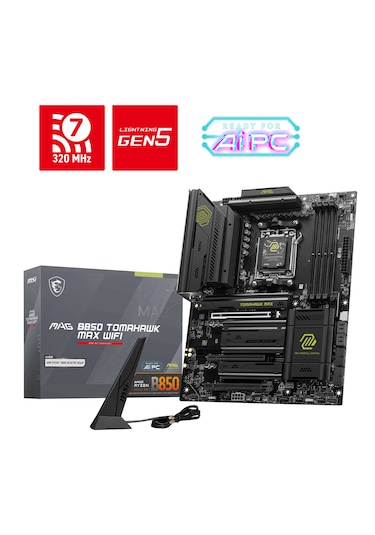 Msı Mb Mag B850 Tomahawk Max Wıfı AM5 DDR5 8400MHZ(OC) HDMI 4x M.2 USB 10Gbs 5G LAN WI-FI 7 ATX Anakart