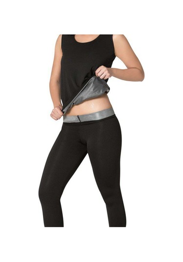 Kadın Siyah Termal Sauna Atlet Karışık