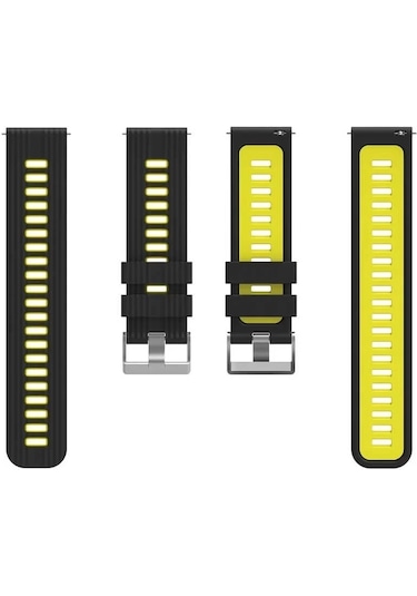 Xiaomi Redmi Watch 5 Active Çift Renkli Kordon Krd-55 Uyumlu Silikon Delikli Tasarım Kordon