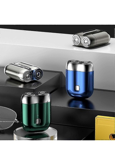 Erkekler İçin Çift Başlıklı Elektrikli Tıraş Makinesi - Mini Usb Tıraş Makinesi, Taşınabilir, Yıkanabilir Jinglong