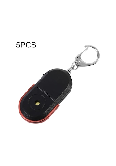 Sones 5 Adet Taşınabilir Anti-kayıp Alarm Anahtar Bulucu Kablosuz Düdük Sesli Led Işıklı Konum Belirleyici Bulucu Kırmızı