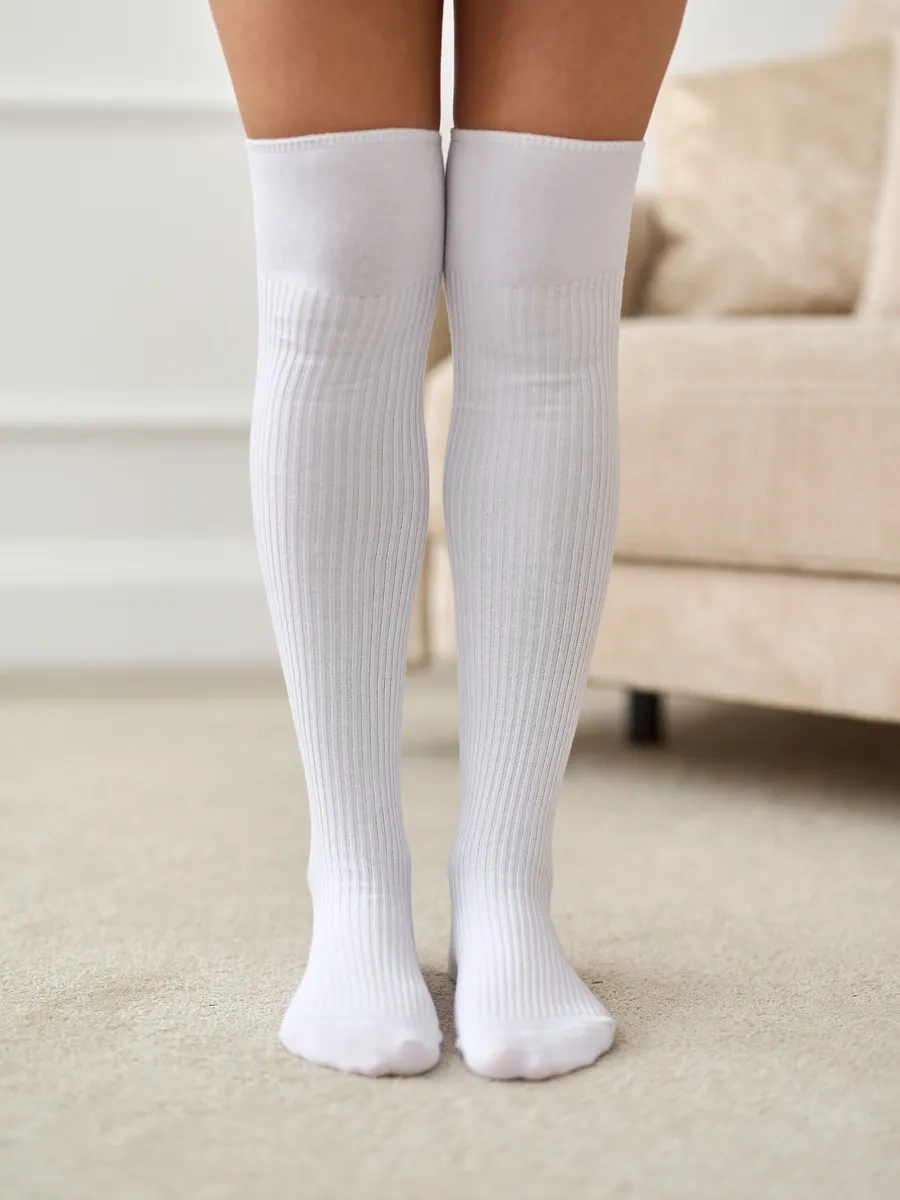 John Jeniford Python Kalkan Dişli Beyaz Yüksek Dizaltı Çoraplar 300489837 Beyaz