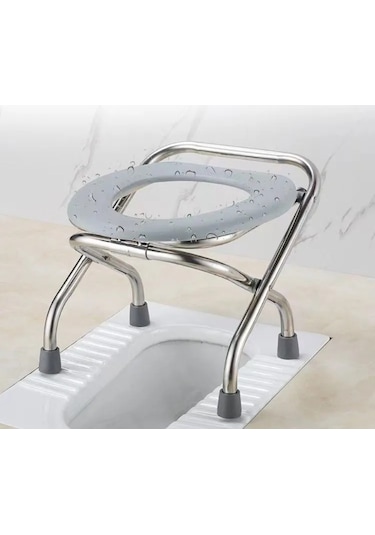 Lemestar Hamileler Ve Yaşlılar İçin Katlanabilir Portatif Tuvalet Sandalyesi - 120 Kg Taşıma Kapasiteli Diğer