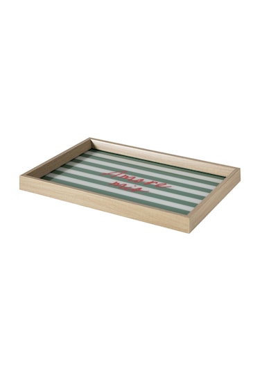 Mudo Home Amore Mıo Dekoratif Tepsi 31x42 Cm Yeşil