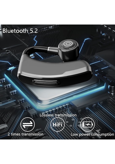 V10p Kablosuz Bluetooth V5.0 Spor Kulaklık Şarj Kutusu Desteği Olmadan Ses Alımı Siyah